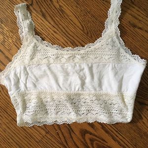 Urban Outfitters White Lace Crop Top